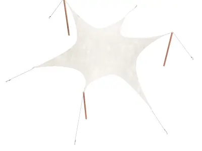  manta hexagonal sail shader 3D model