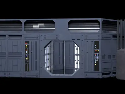 Set 1b - Death Star Small Hangar Entrance 1-12 scale blackseries 3D print model