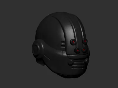 helmet high poly sculpt 3d printable ver 7 3D model 3D model 124