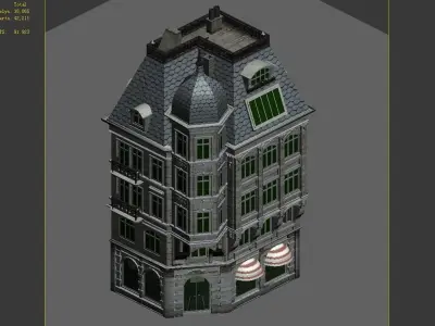 Different dimension - building - bank building 3D model