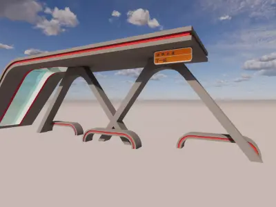Bus Stop Collections -B5 3D model
