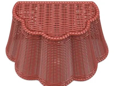 Scallop Downlight in Rhubarb Rattan PBR 3D model