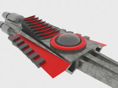 Antonov An-300 Spaceship  Low-poly 3D model