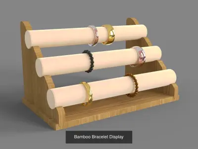 Bamboo Jewelry Displays 3D Model Pack