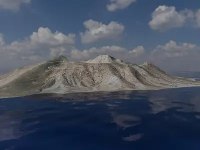 Greek island 3D model