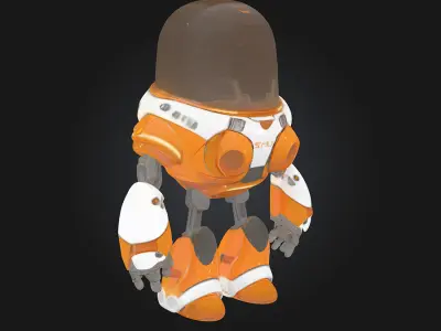 Astro Mechanoid  Futuristic Robotic Explorer for Sci-Fi Worlds 3D model