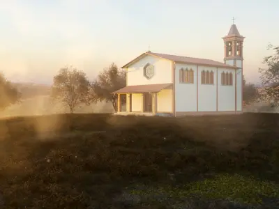 Italian Country Church 3D model