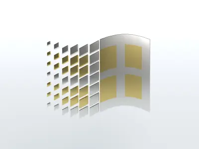 Windows 95 Logo v1 008 Free low-poly 3D model