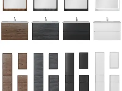 Furniture set Mokka 100 and Cases 3D model