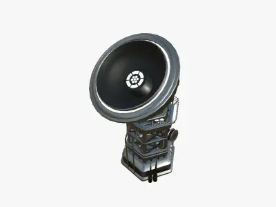 SciFi Antenna Tower A09 Dark Metal - Sci Fi Exterior Design Low-poly 3D model