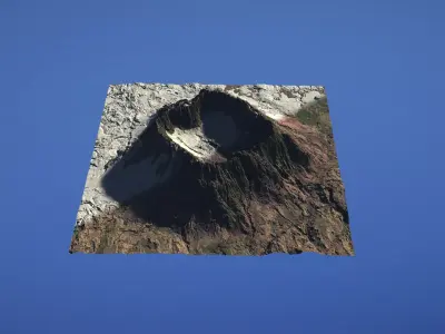 Landscape Environment Volcano Snow 41 Low-poly 3D model