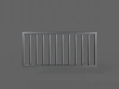 PBR Prison Window 3 Low-poly 3D model