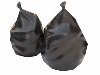 Trash Bag  Low-poly 3D model Low-poly 3D model