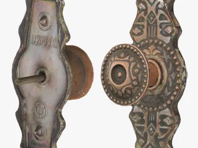 Old Doorknob  Low-poly 3D model