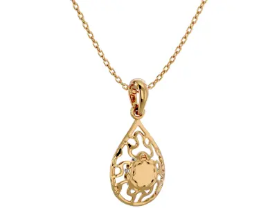 Light Minimalist Diamond Pendant Necklace 3D print model