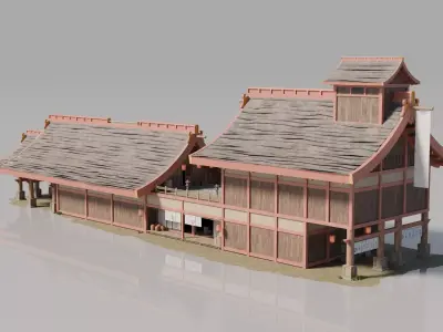Traditional Japanese House 5 3D model