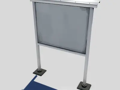 Message Board Low-poly 3D model