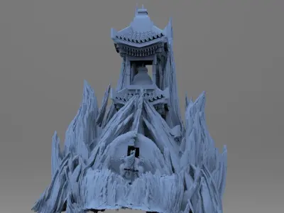 Warlock Dark Cliffs Dome 1  3D model