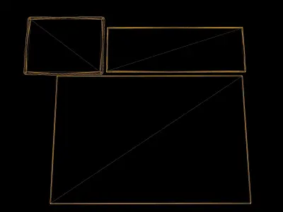 Carpet Low Poly Game Ready striped paper Low-poly 3D model