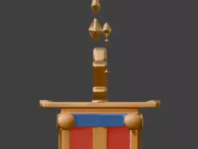 High-Quality 3D Cartoon New Year Wish Box Free low-poly 3D model