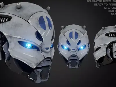 Exo-Stranger Helmet for Cosplay 3D print model
