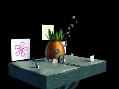 sponge bob house 3D model