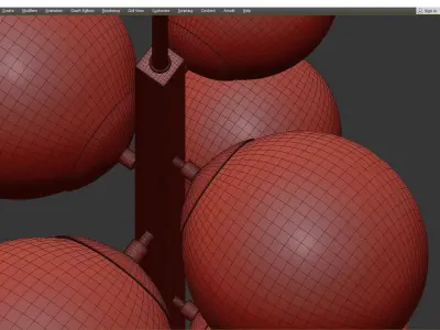 MOONGLOW VERTICAL CHANDELIER Low-poly 3D model