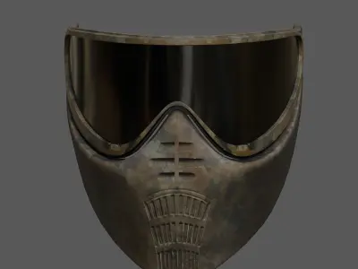 Mask protection futuristic scifi fantasy 3d  Low-poly 3D model