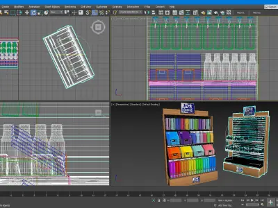 Store Shelf Rack Oxford 3D model