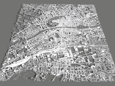 Cityscape Graz Austria 3D model
