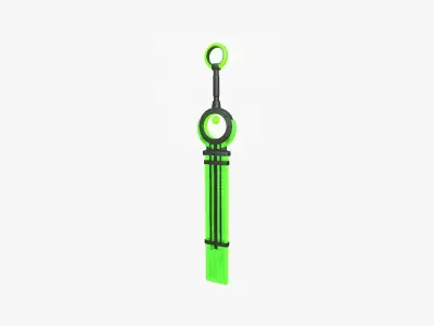 SciFi Sword A02 Green - Character Design Fashion Low-poly 3D model