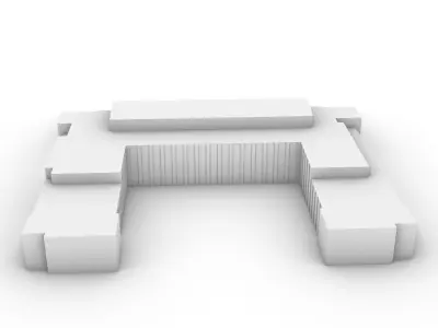 Neoclassical Municipal City Hall Building Free 3D model