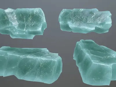 Rock Set 10 Low-poly 3D model