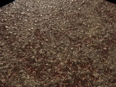 Massive Bones Floor Low-poly 3D model