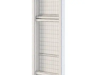 Factory Side Wall with Windows 3D model