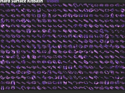 Sci-Fi Hard Surface Kitbash 400 Details 3D model