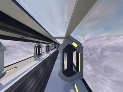 Corridor Interior 3D model shop