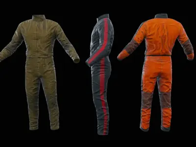 Sci-Fi Jumpsuit Low-poly 3D model