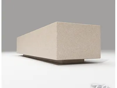 BENCH GRANITE SOCRATES 3D model