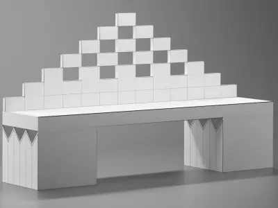 stone bench 3D model purchase