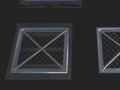 Metal Floor Low-poly 3D model