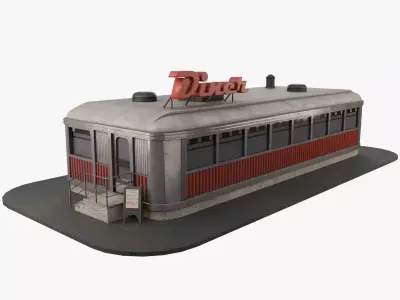 Diner Low-poly 3D model