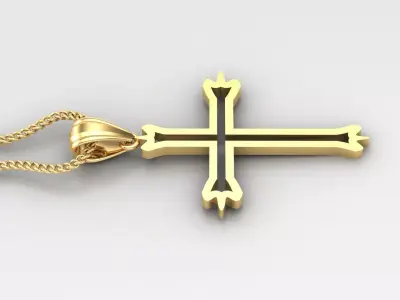 Cross Light Gold 4CP038 3DM STL 3D print model