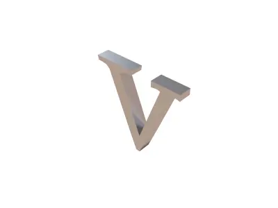 Roman Numerals 5 v1 003 Low-poly 3D model