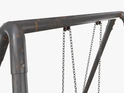 Tire swing outdoor 01 3D model