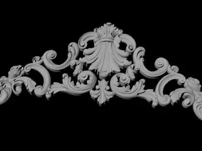 mirror gold ornate frame 3D model