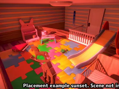 kids room Low-poly 3D model