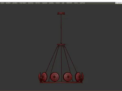 Currey and Co MarjieScope Chandelier Low-poly 3D model