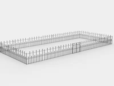 Railing Fence 3D model