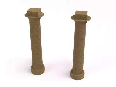 Customizable Egyptian Pillar Low-poly 3D model
